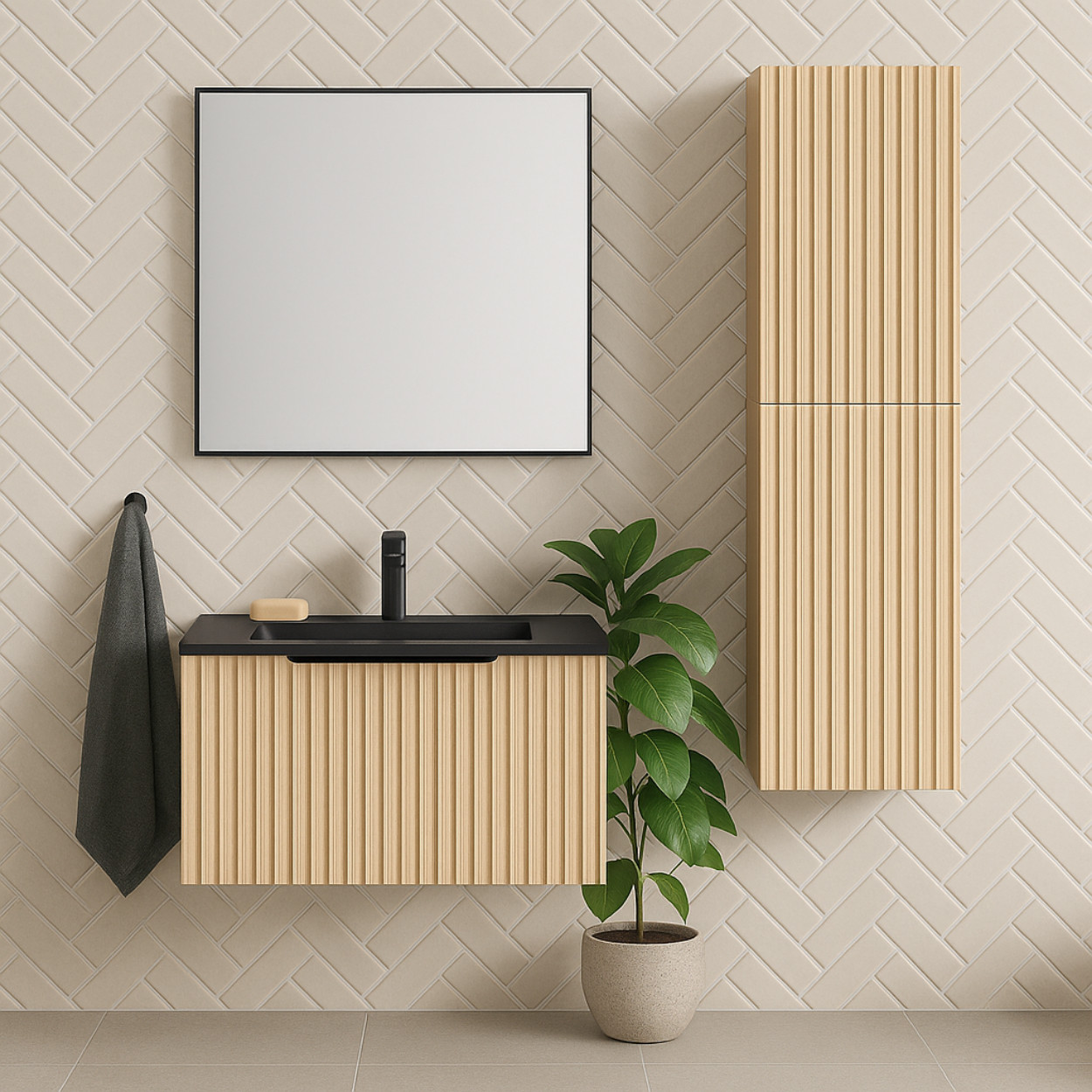 Wiesbaden Ribbella Badmeubel compleet 100cm